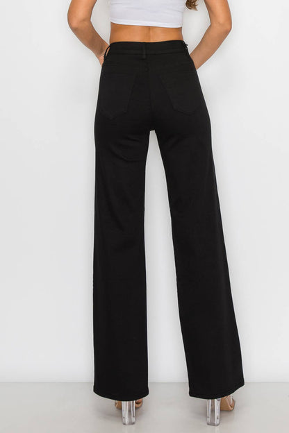 Midnight High-Waist Wide-Legged jeans