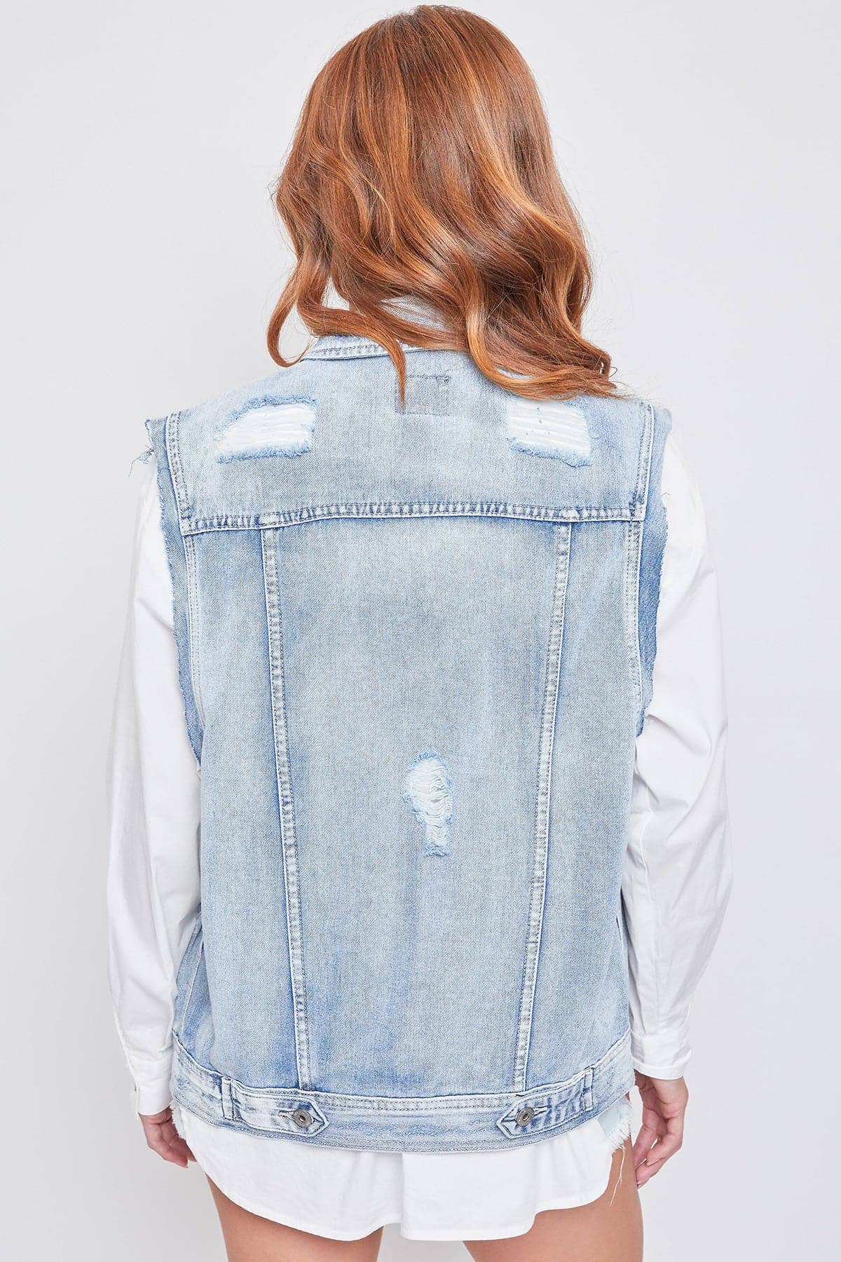 Oversized Boyfriend Fit Denim Vest