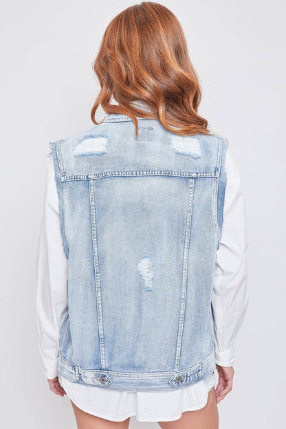 Oversized Boyfriend Fit Denim Vest