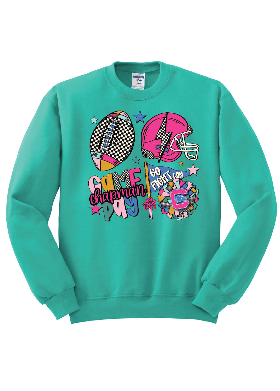 Colorful Checkered Chapman Game Day Sweatshirt