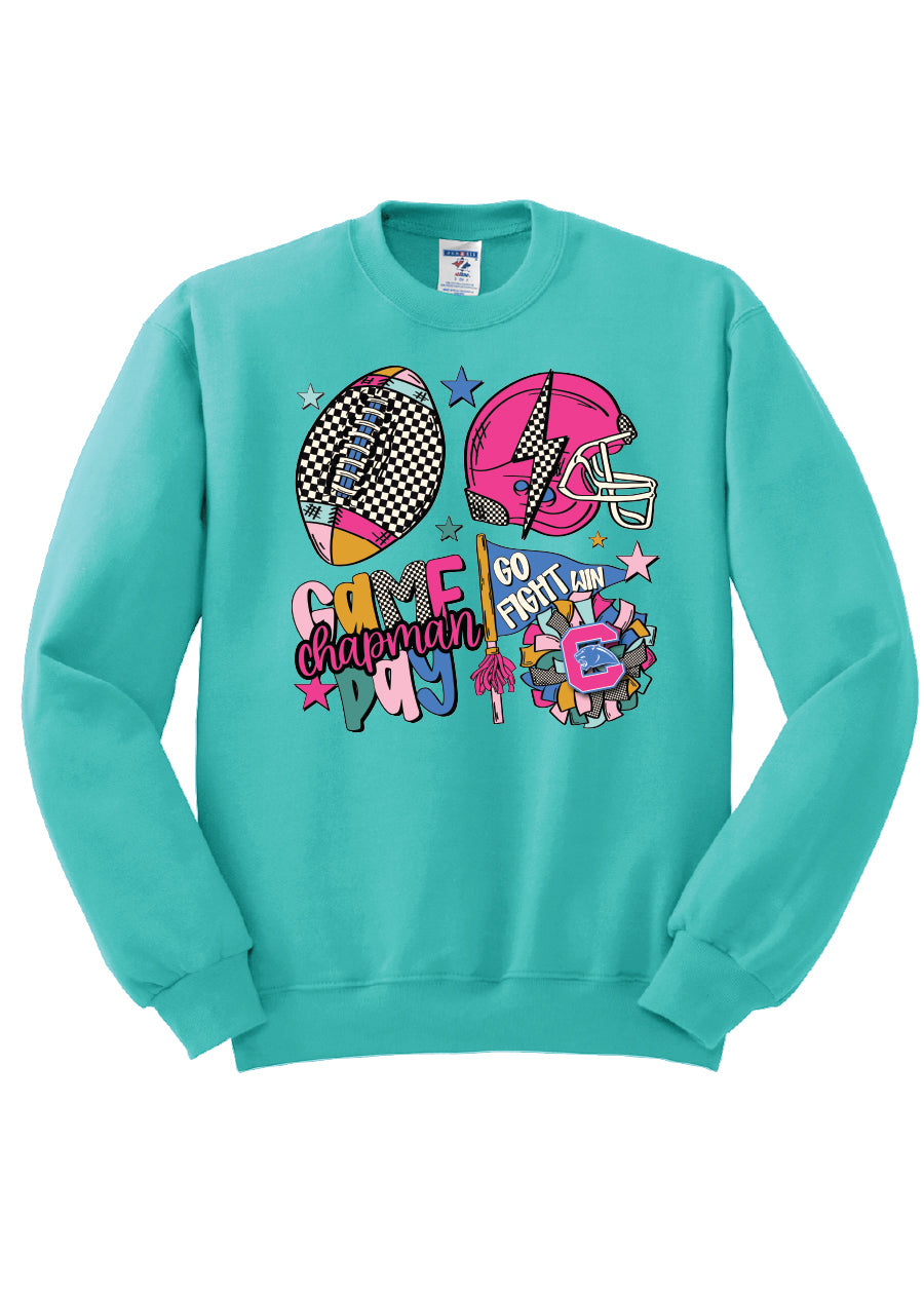 Colorful Checkered Chapman Game Day Sweatshirt