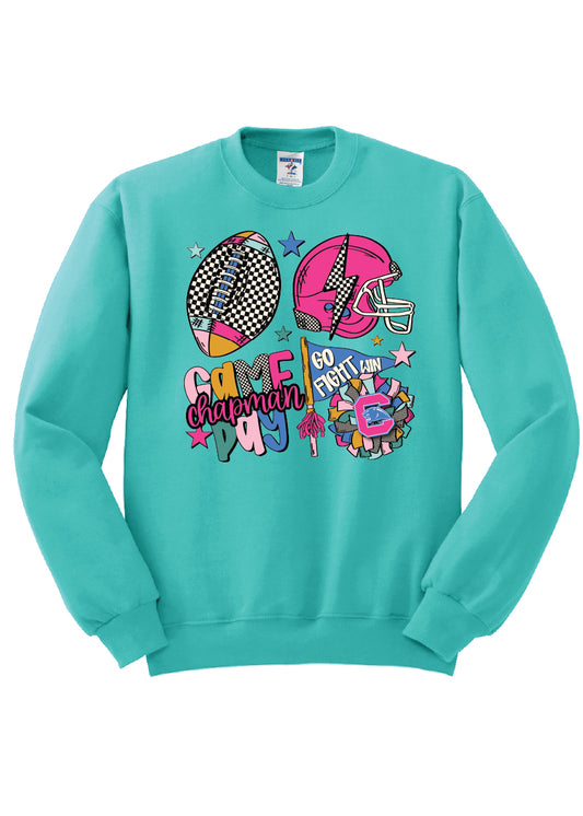 Colorful Checkered Chapman Game Day Sweatshirt