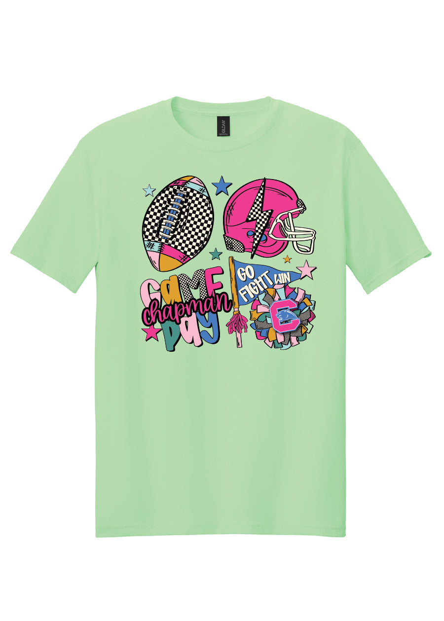 Colorful Checkered Chapman Game Day Tee