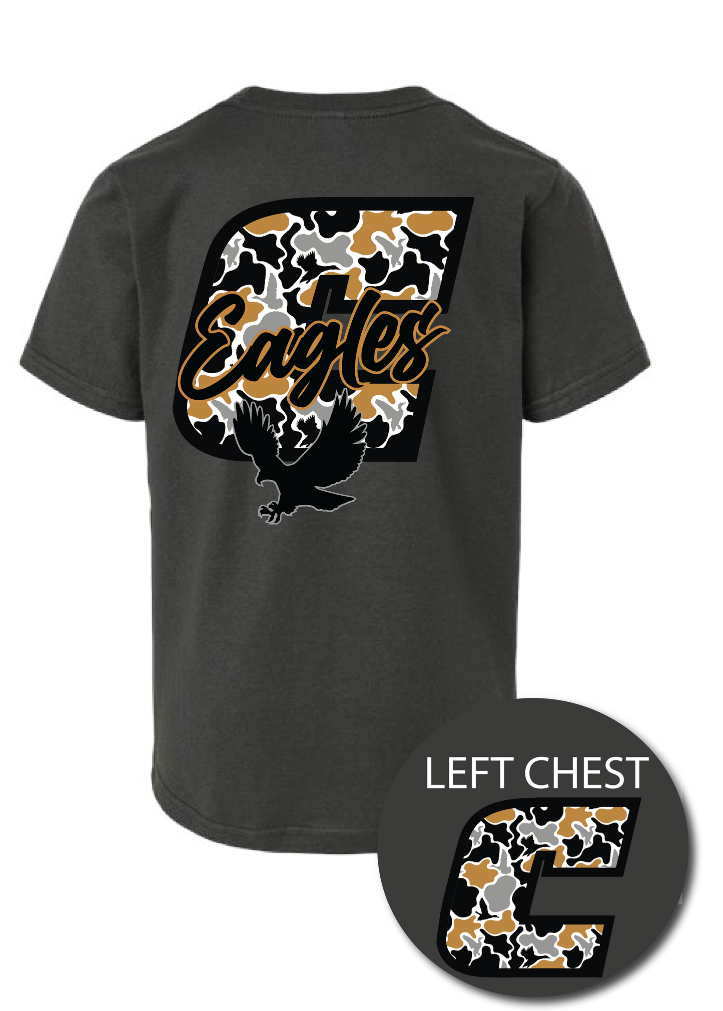 Chesnee C Black + Gold ADULT tee