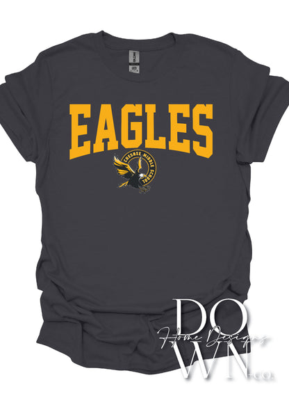 CMS Athletic Block Eagles Tee