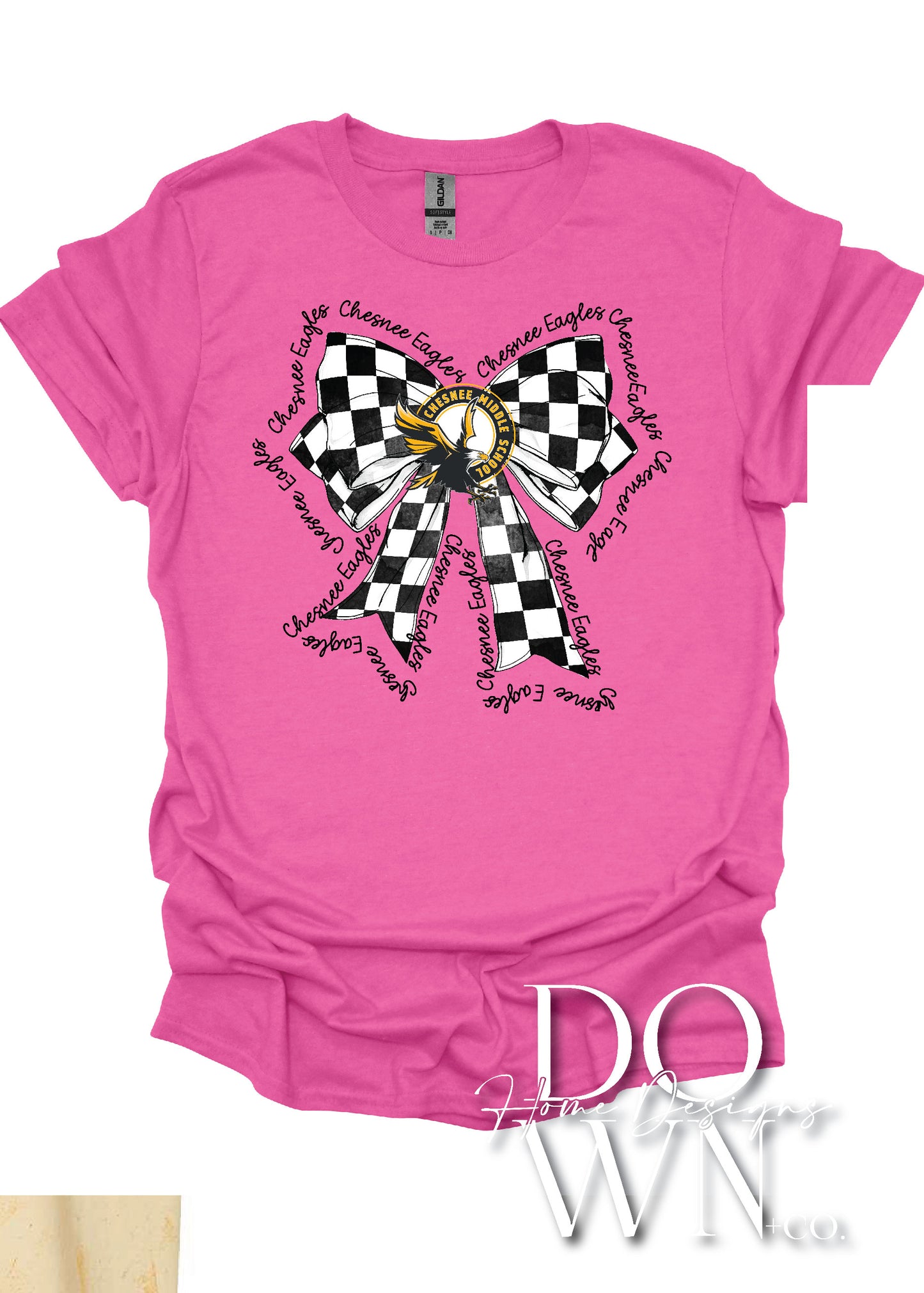 Checkered Coquette CMS Bow Tee