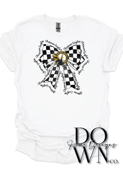 Checkered Coquette CMS Bow Tee