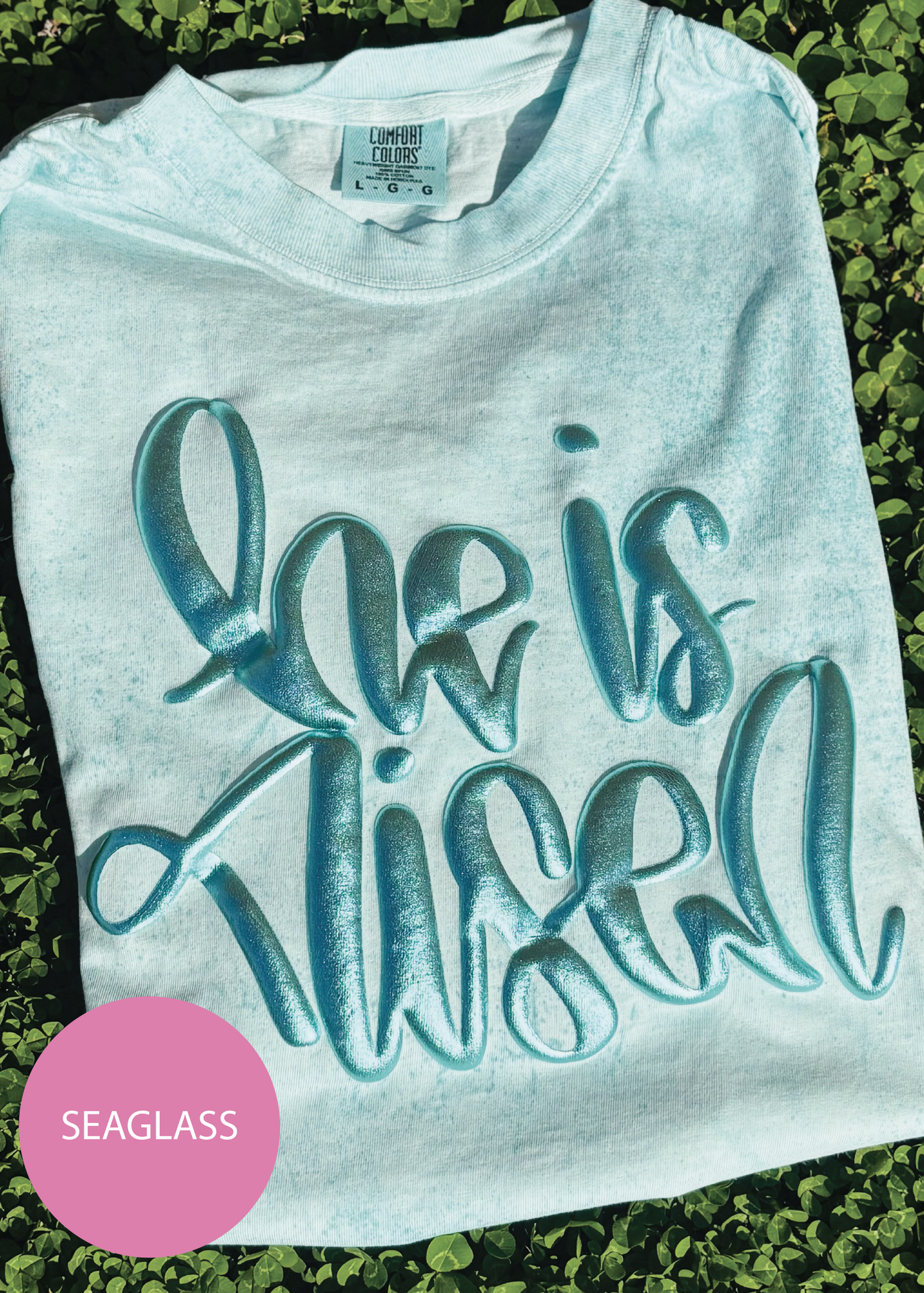 Comfort Color Color Blast He Is Risen Puff Tee