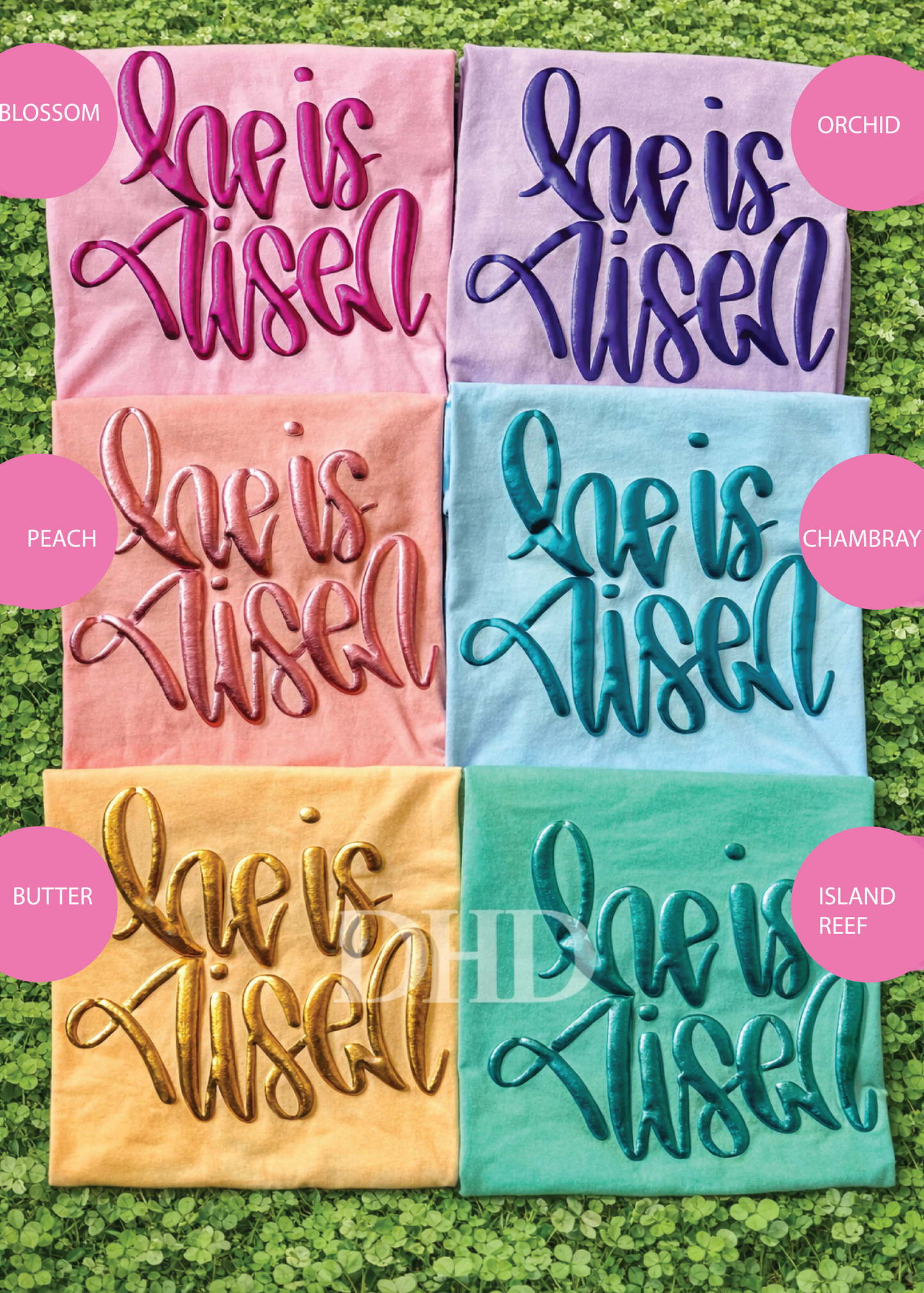 Comfort Color He Is Risen Puff Tee