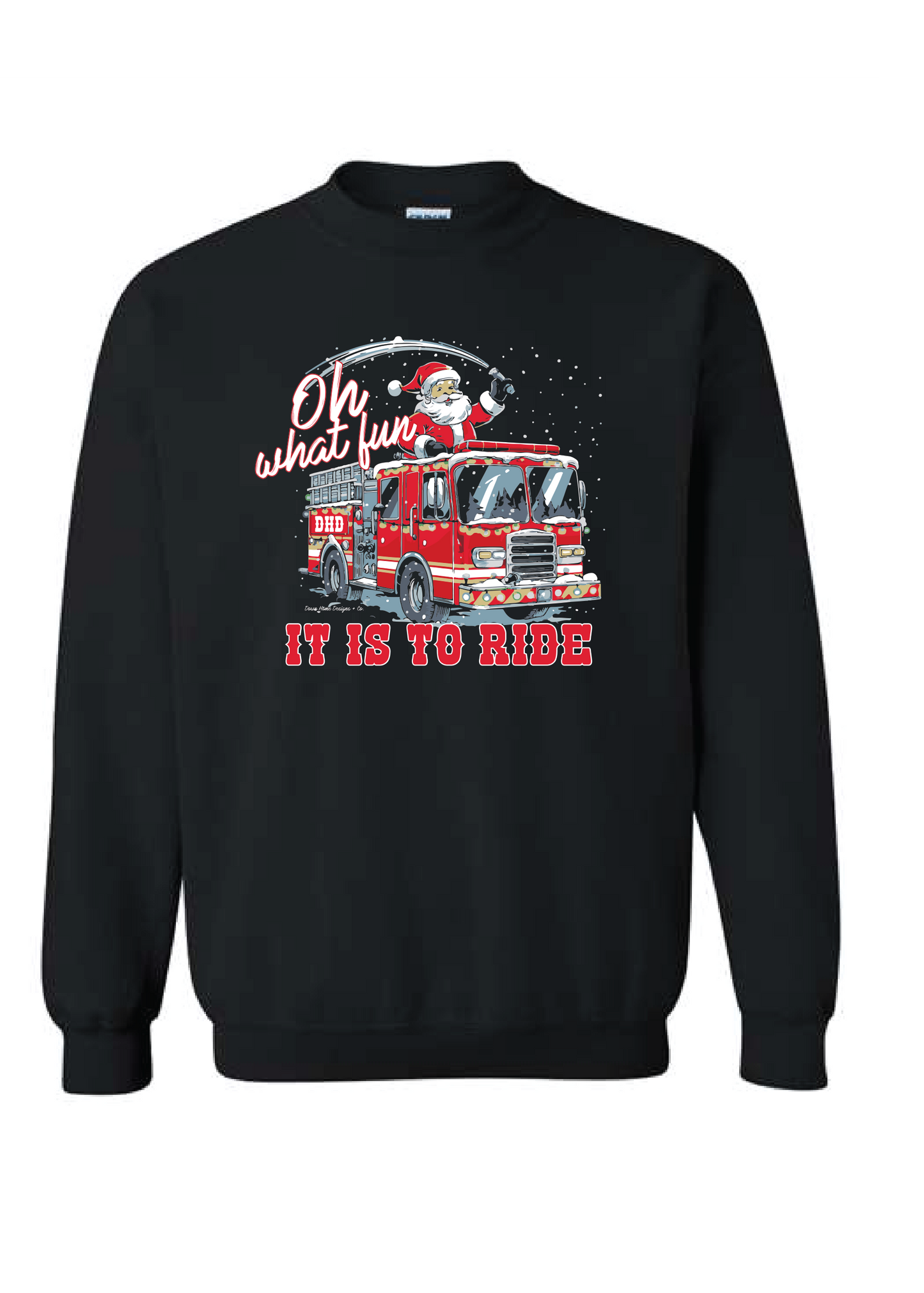 Santa on a Firetruck Sweatshirt