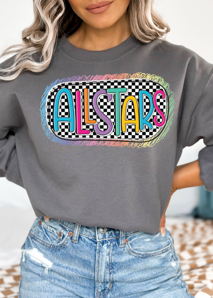 Doodle Checkered Allstars Sweatshirt