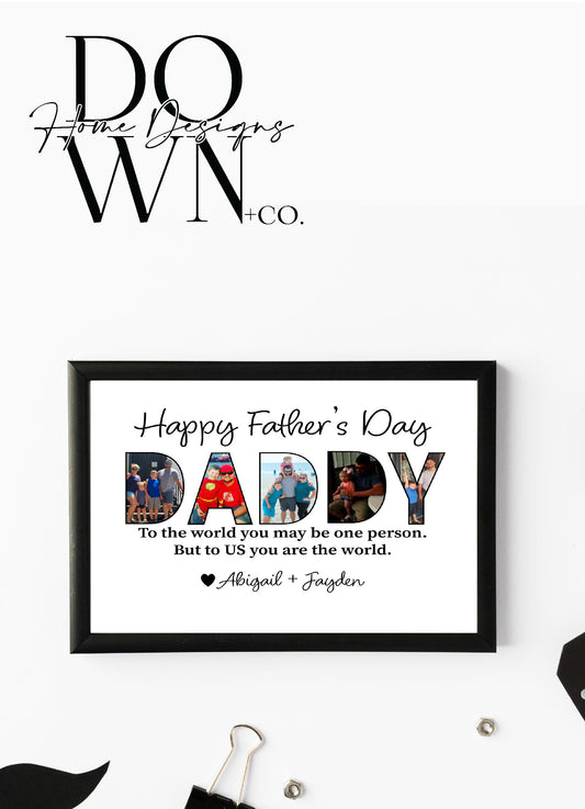 Father's Day Personalized Photo Poster Print