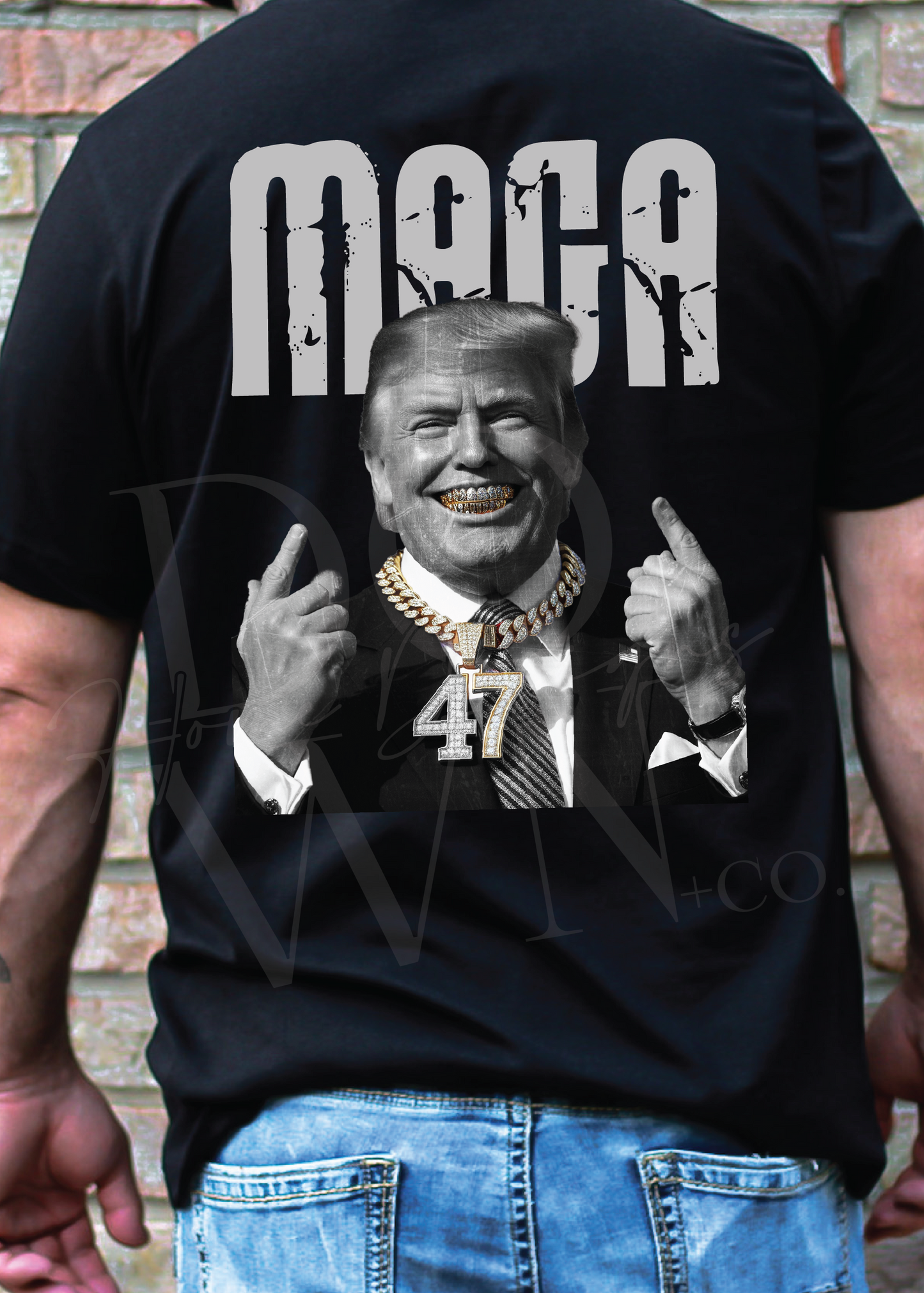 MAGA DIAMOND GRILL TRUMP TEE