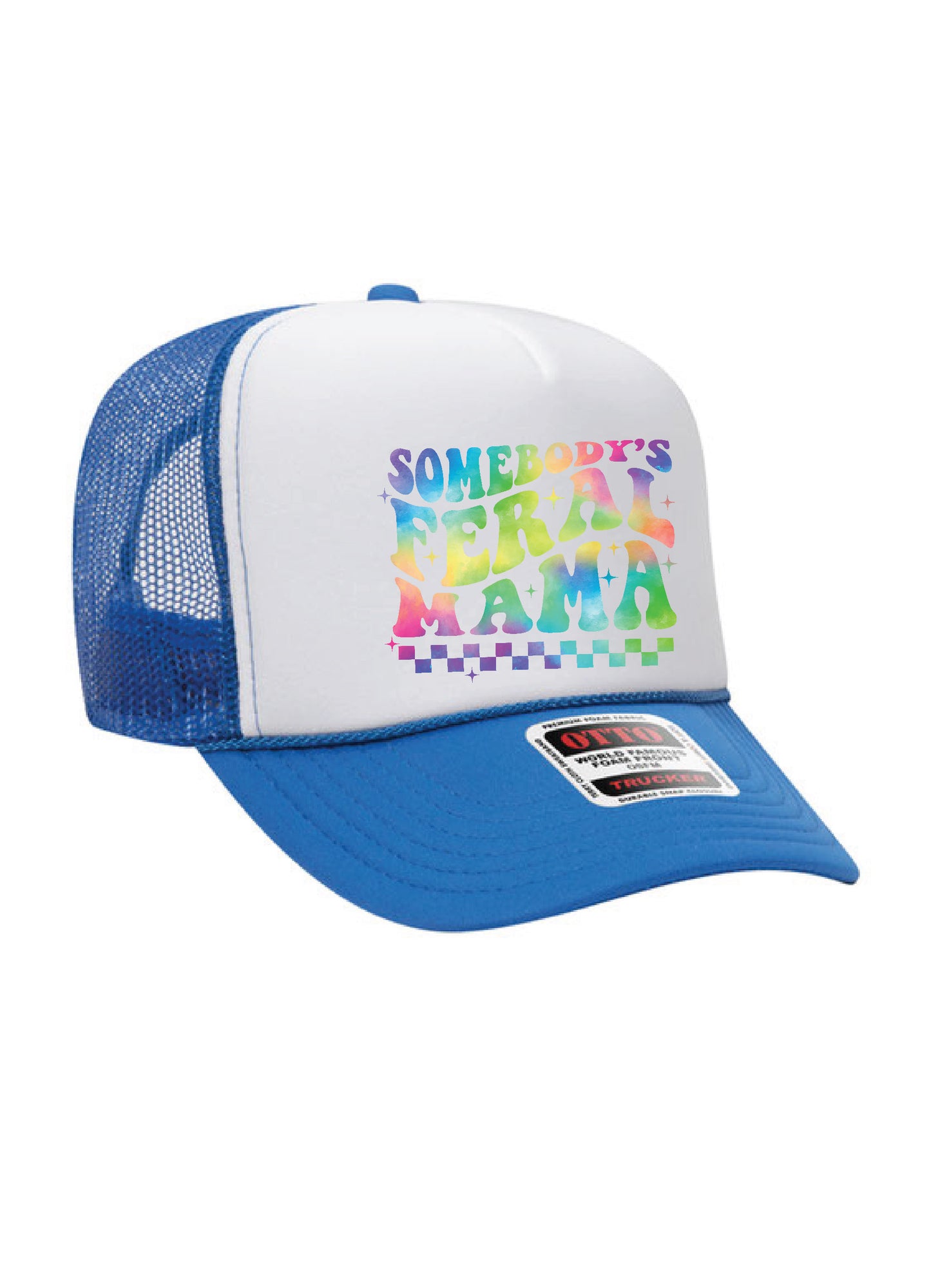 Tie Dye Feral Mama Trucker Hat