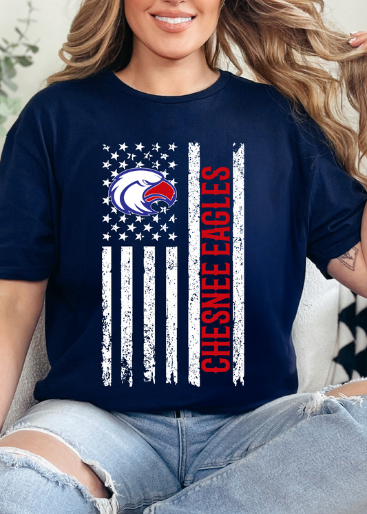 Chesnee Distressed Flag Tee