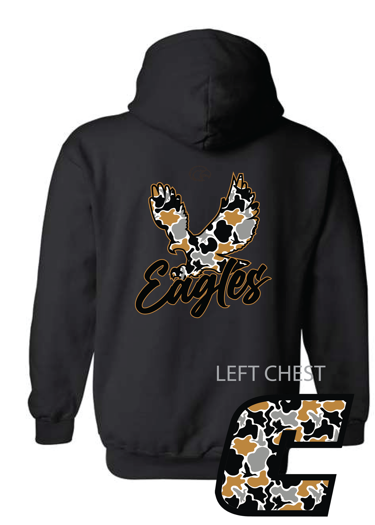 Flying Eagle BLACK AND GOLD Hoodie