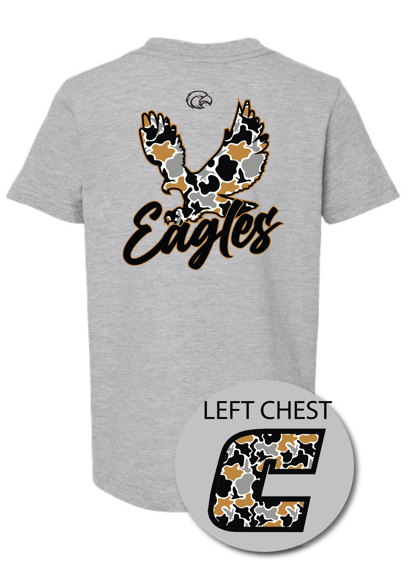 Flying Eagle Black + Gold ADULT tee