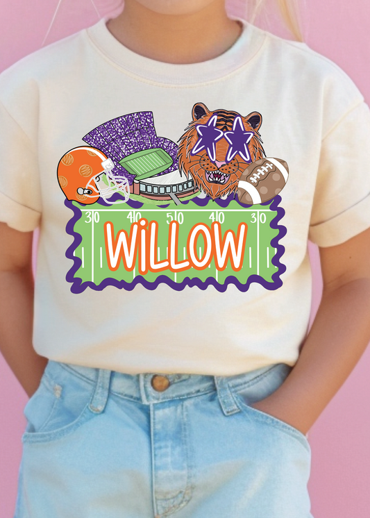 TIGERS GAME DAY NAME PLATE TEE