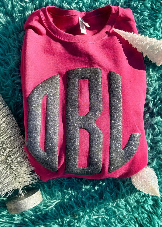 Personalized Puff Monogram Crewneck Sweatshirt