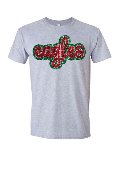 Eagles Faux Glitter Graphic Tee