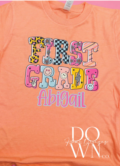 Retro School Grade Doodle Tee