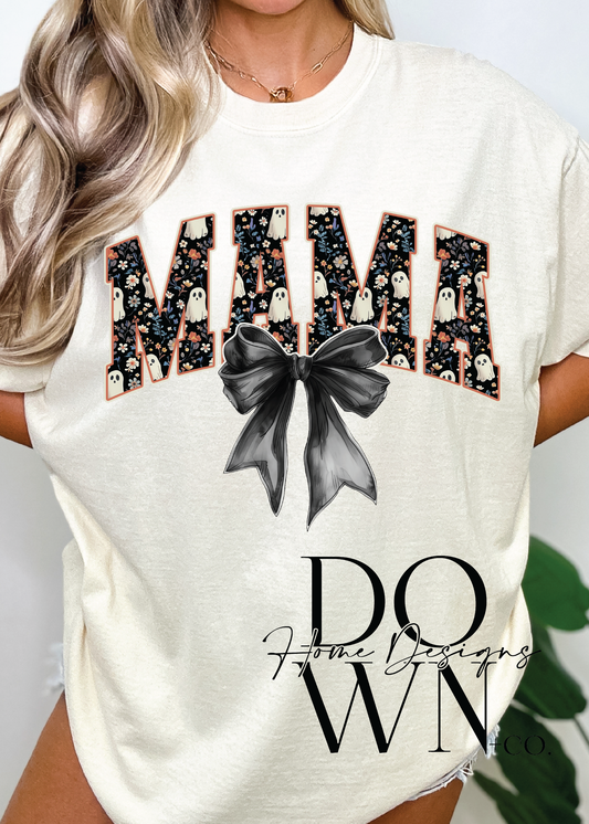 Halloween Mama Coquette Bow Tee