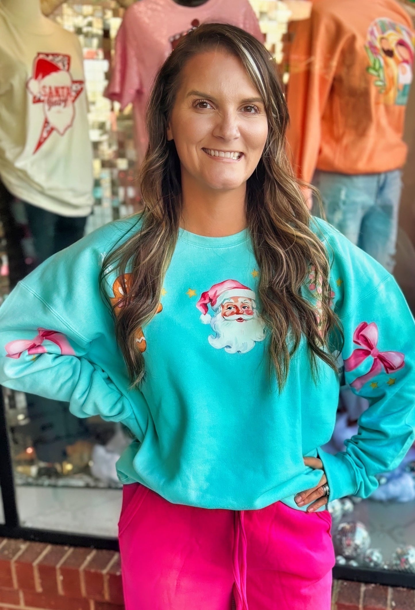 Pretty Pink Christmas Sweatshirt