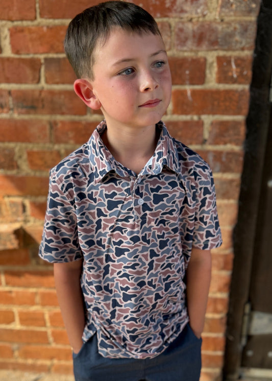 Boy's River Camo Polo