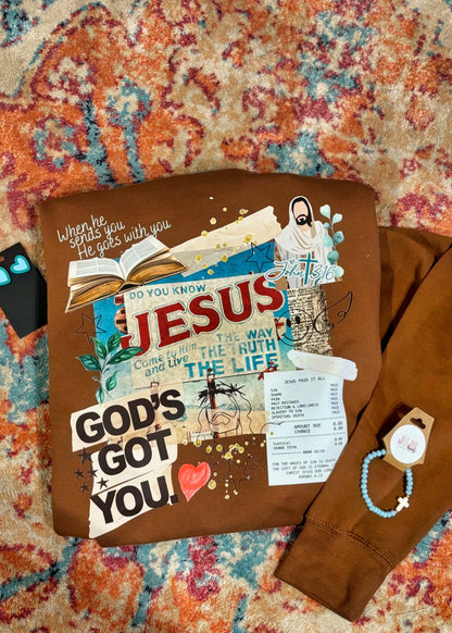 Faith collage sweatshirt