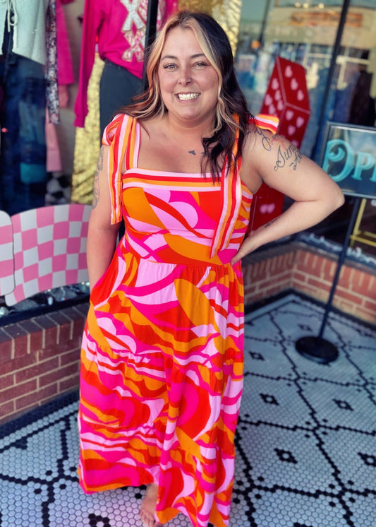 All About Abstract Maxi Dress