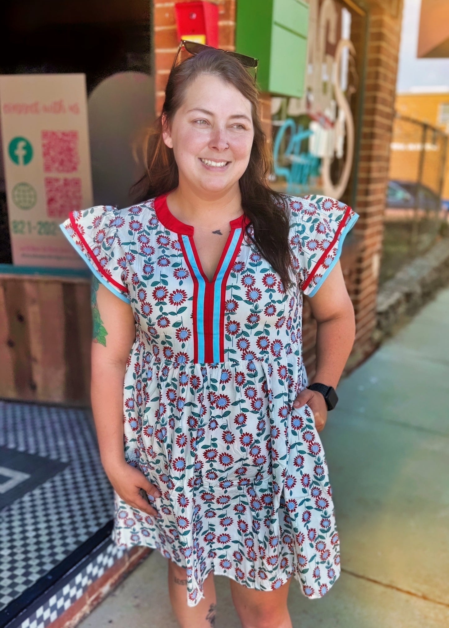 Americana Bloom Mini Dress
