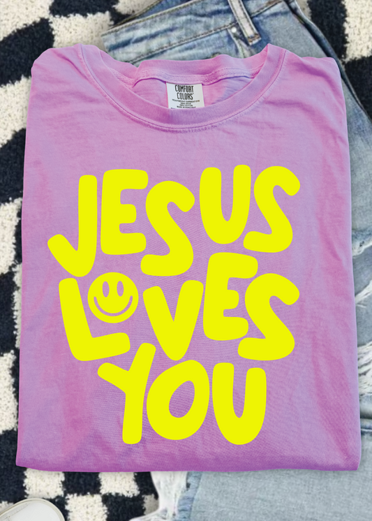 JESUS LOVES YOU COMFORT COLOR TEE