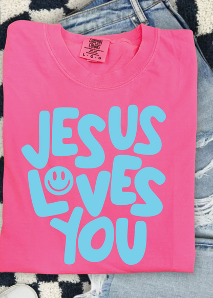 JESUS LOVES YOU COMFORT COLOR TEE
