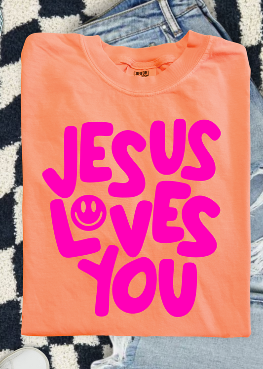 JESUS LOVES YOU COMFORT COLOR TEE