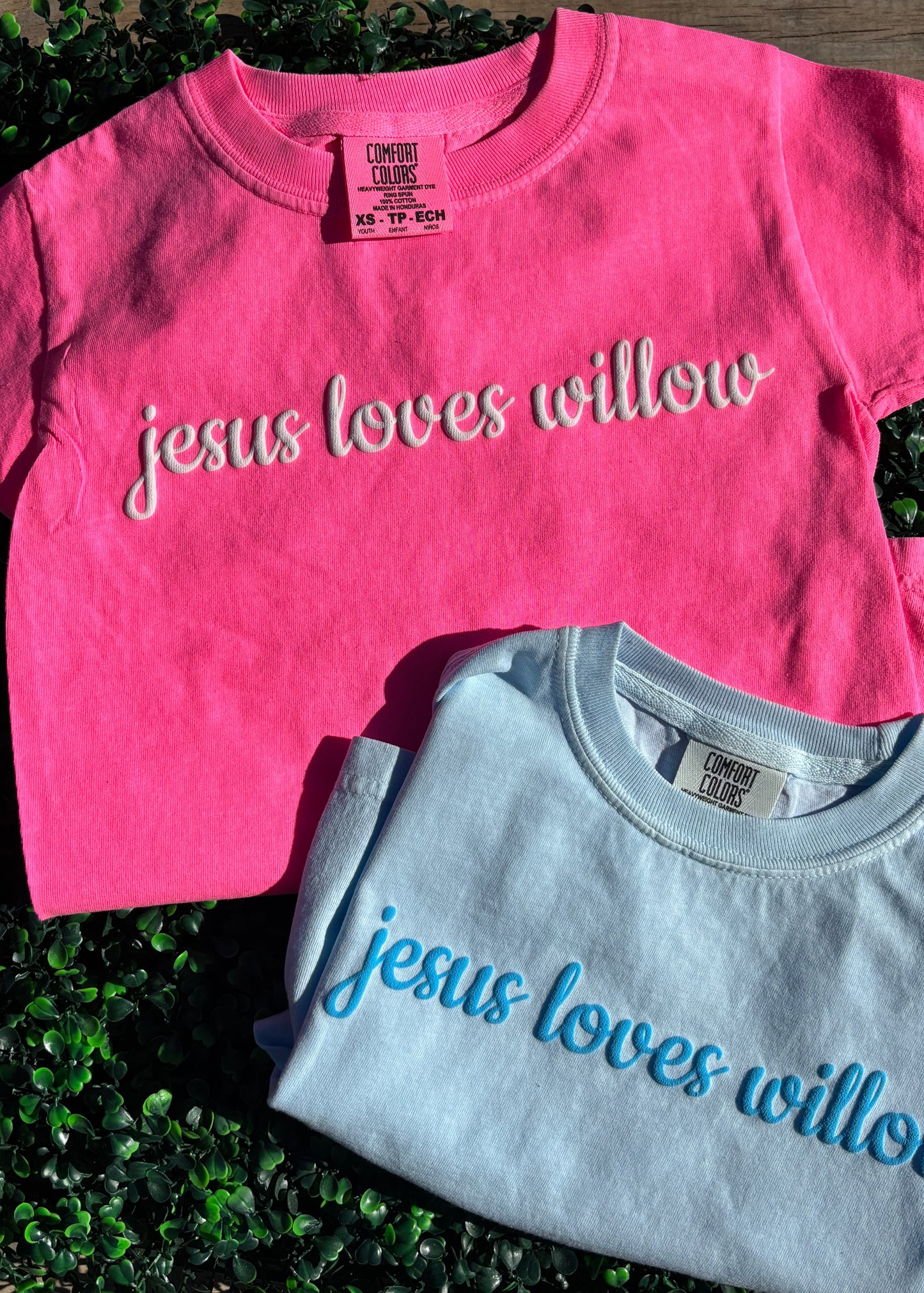 Jesus Loves Name Comfort Color tee