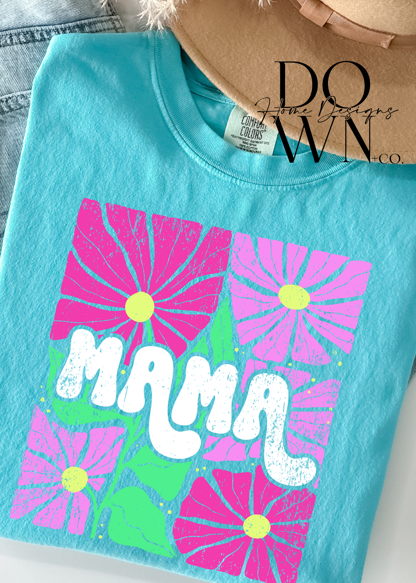 Bright Abstract Floral Mama Tee