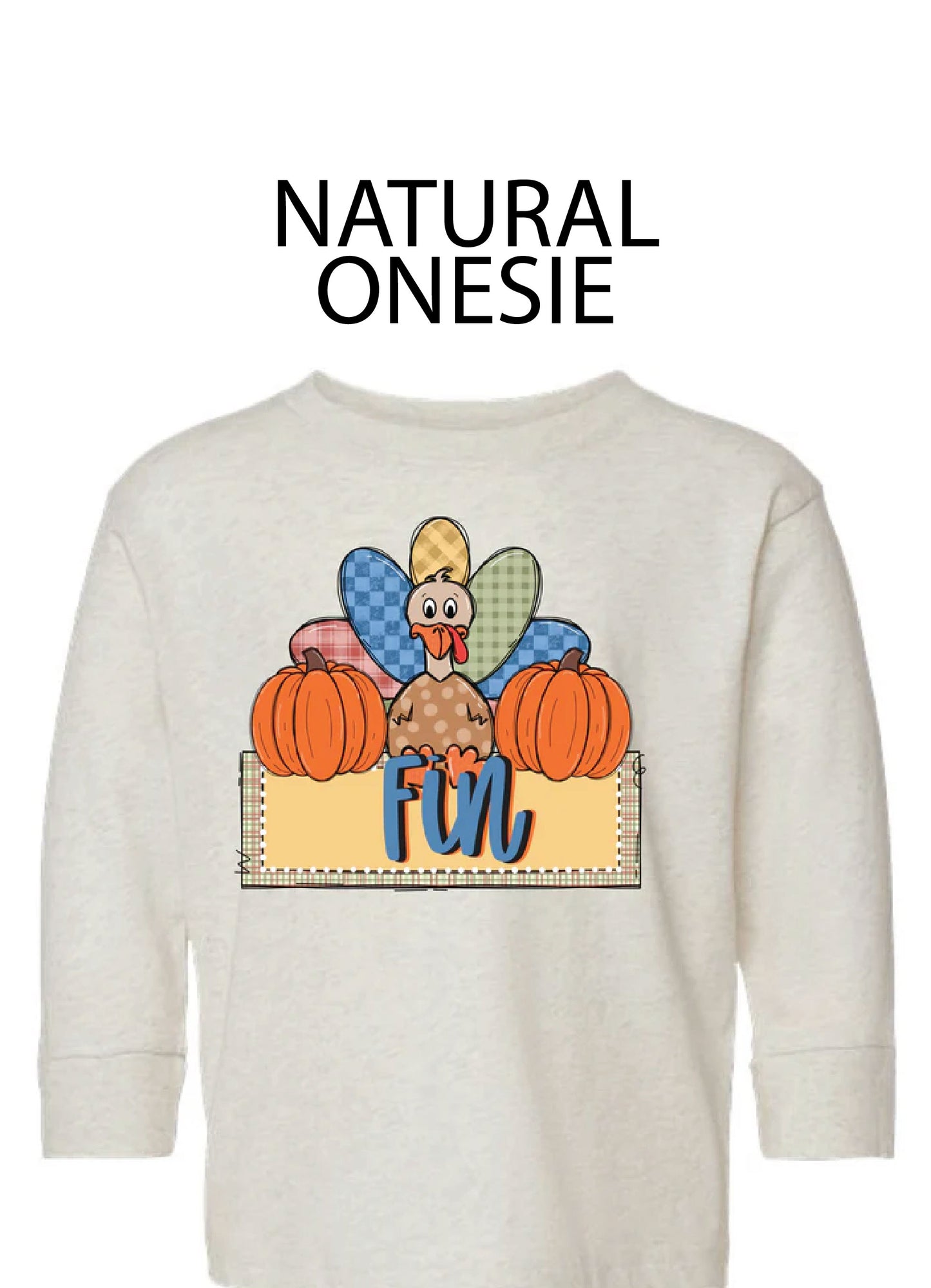 Personalized Turkey Name ONESIE Long Sleeve