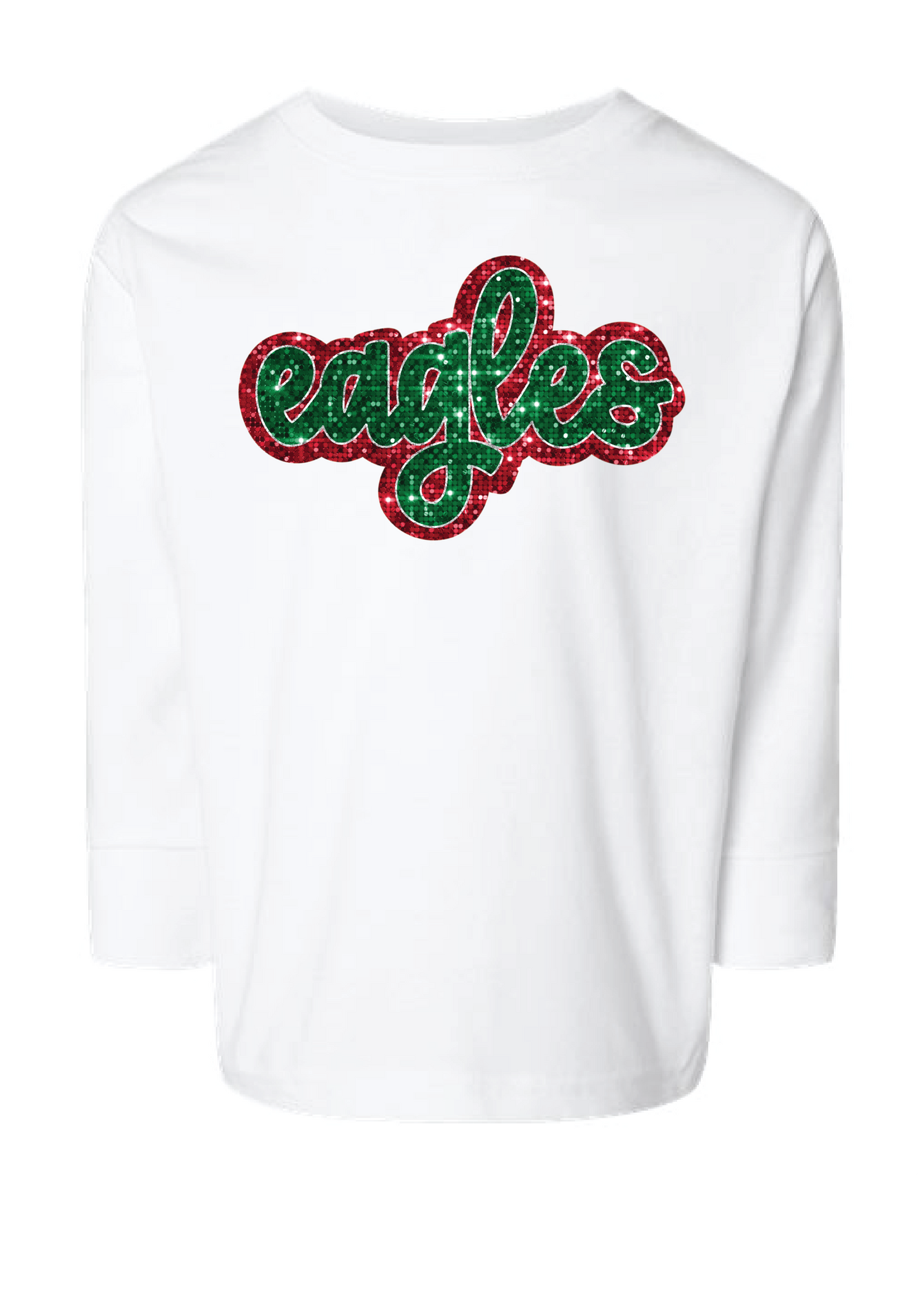 Eagles Christmas Faux Glitter Long Sleeves