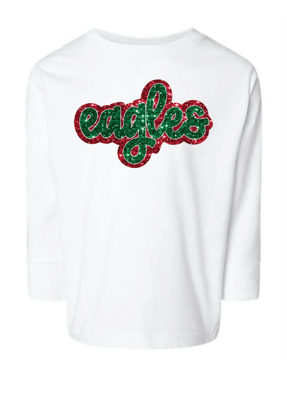 Eagles Christmas Faux Glitter Long Sleeves