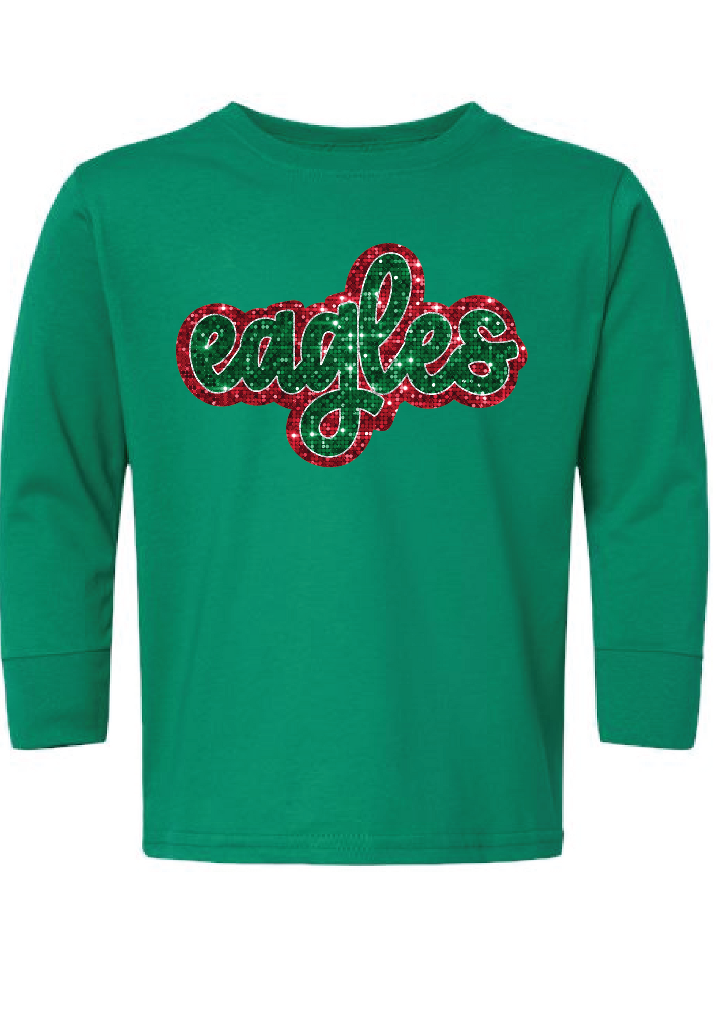 Eagles Christmas Faux Glitter Long Sleeves