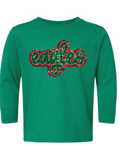 Eagles Christmas Faux Glitter Long Sleeves