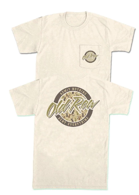 Old Row Deer Camo Circle Logo Pocket Tee
