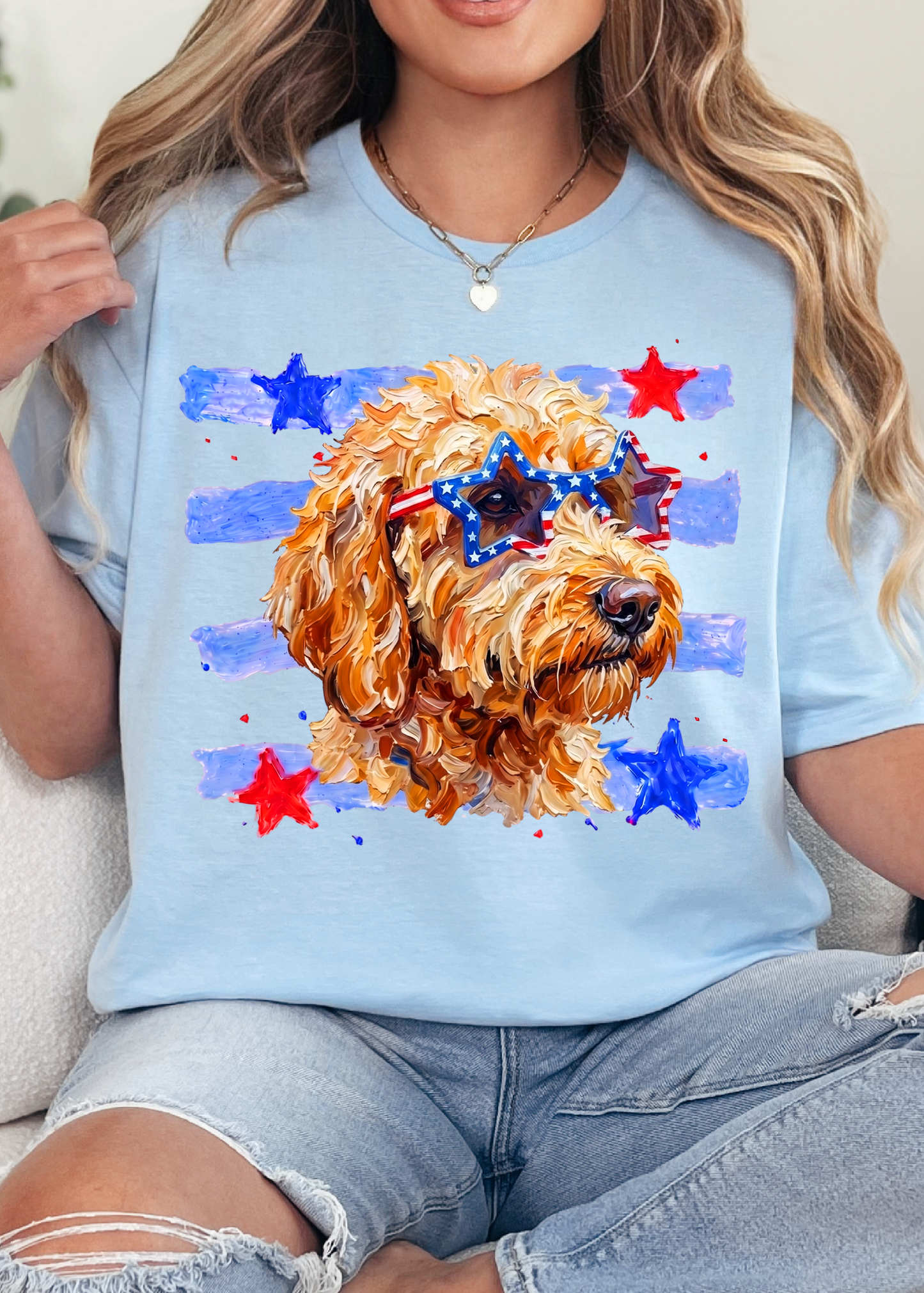 Paws + Stripes Dog Tee