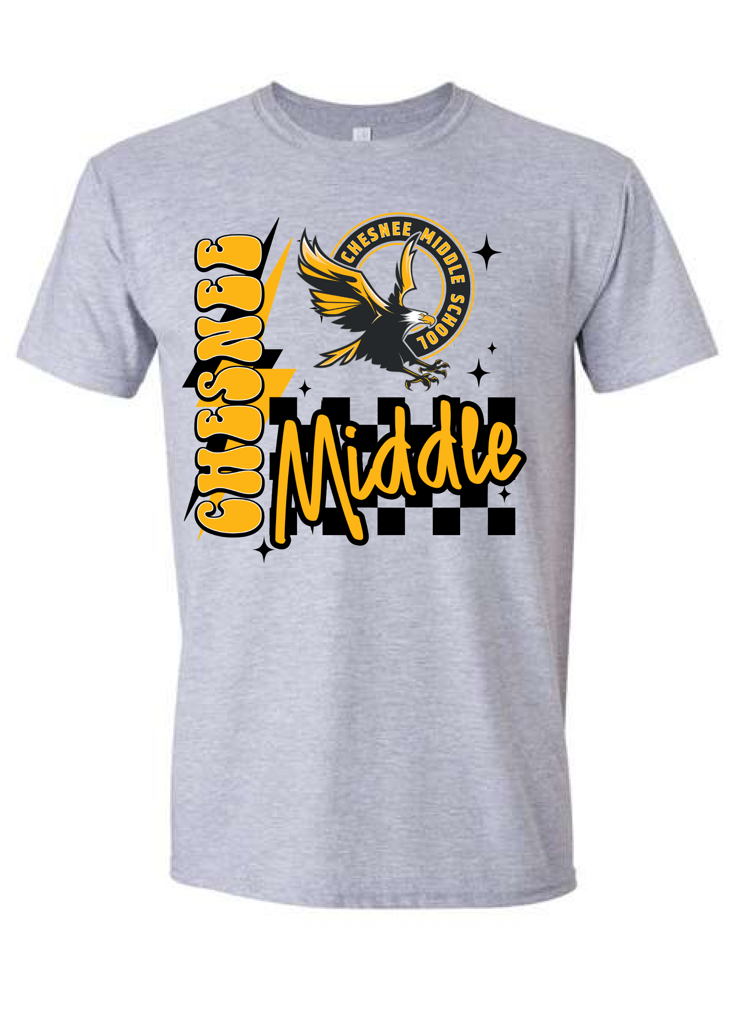 CMS CHECKERED RETRO GRAPHIC TEE