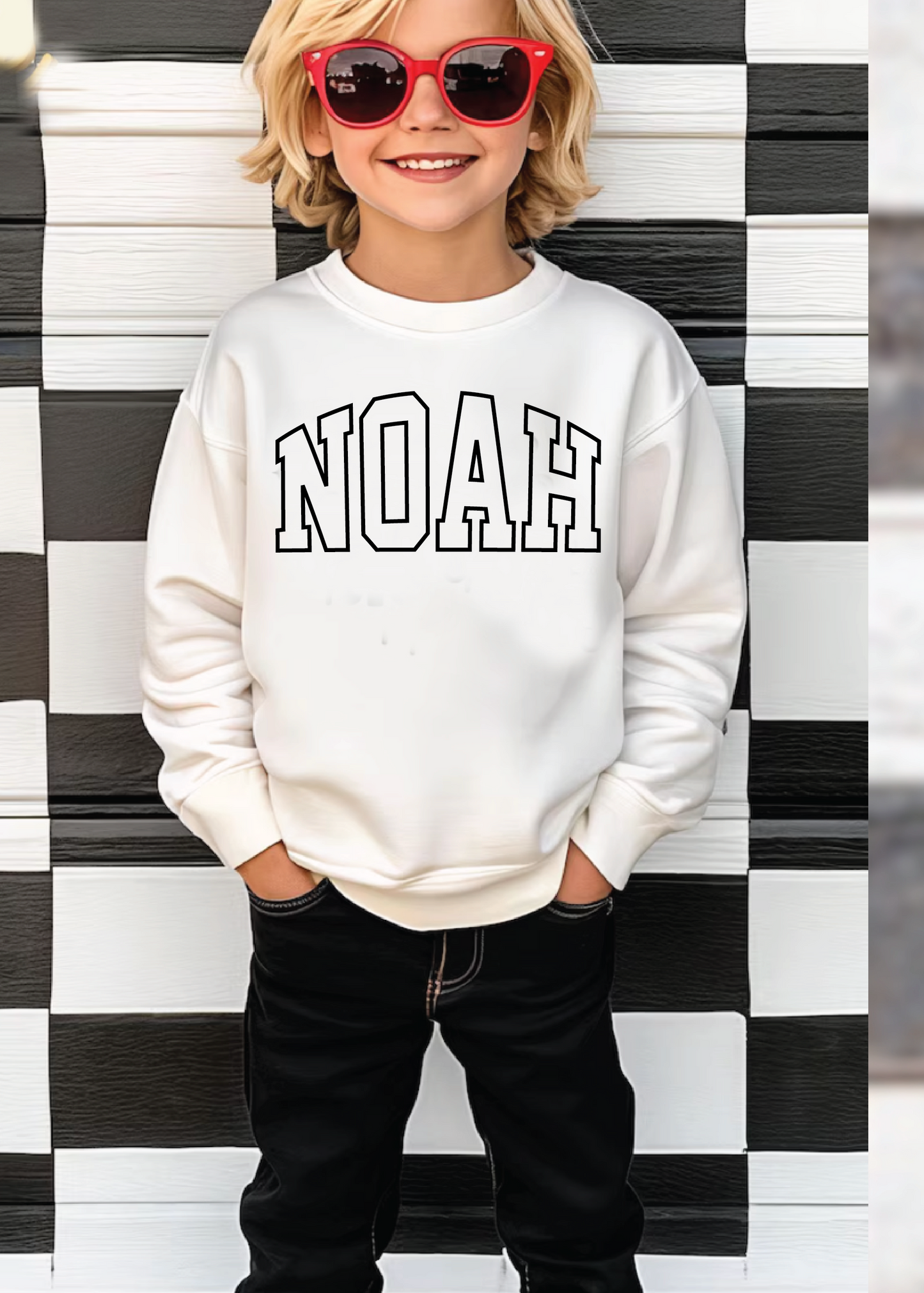 Boy Name Puff Sweatshirt