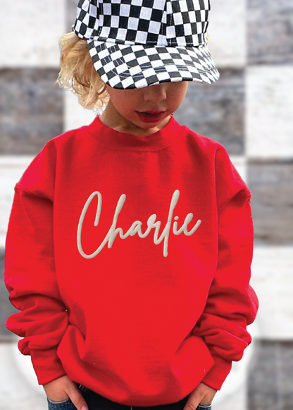 Boy Name Puff Sweatshirt