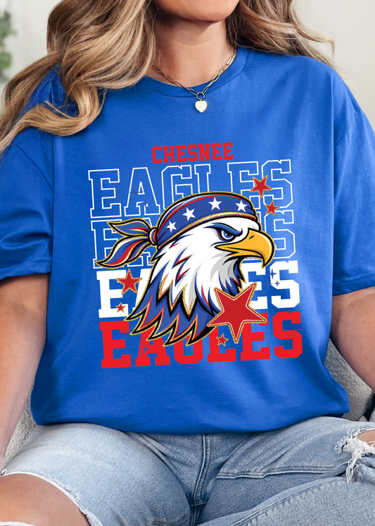 Chesnee Patriotic Stacked Eagle Tee