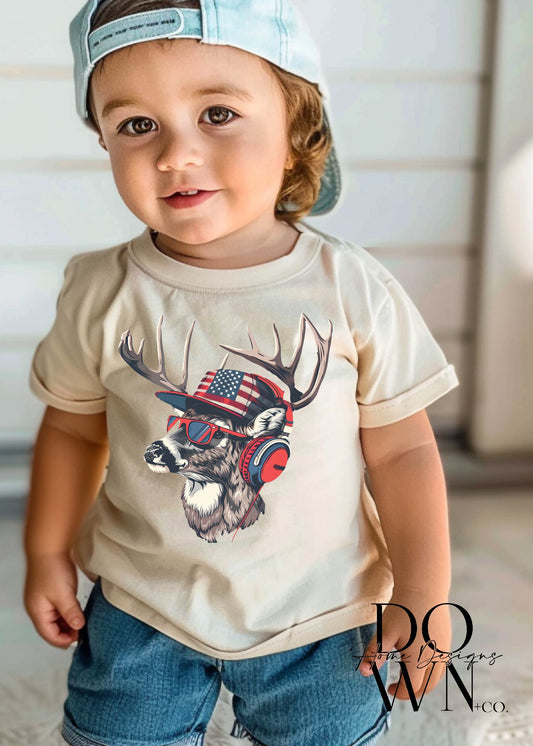 Patriotic Deer Tee