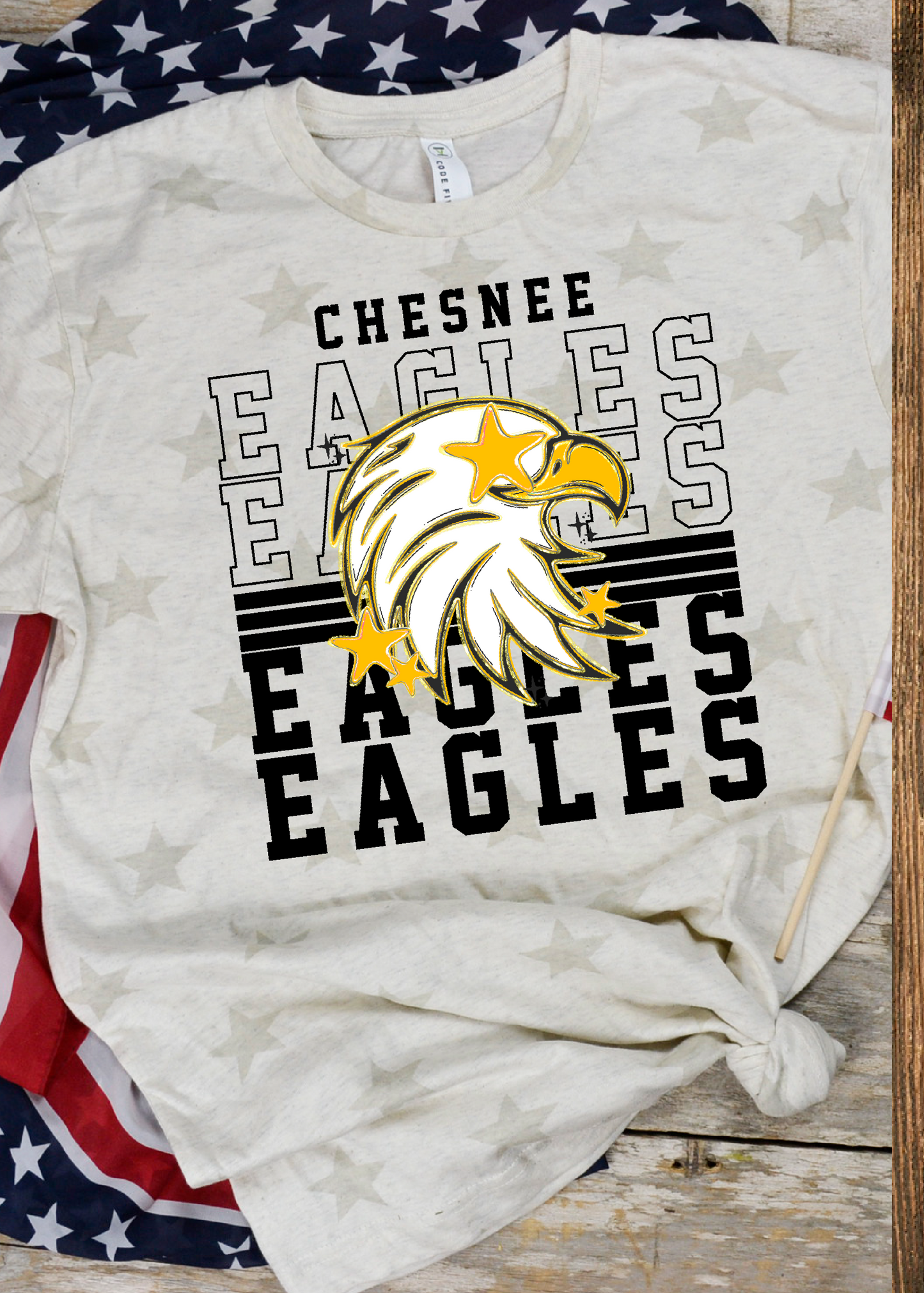 Stacked Team Mascot Star Graphic Tee