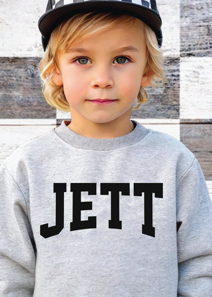 Boy Name Puff Sweatshirt